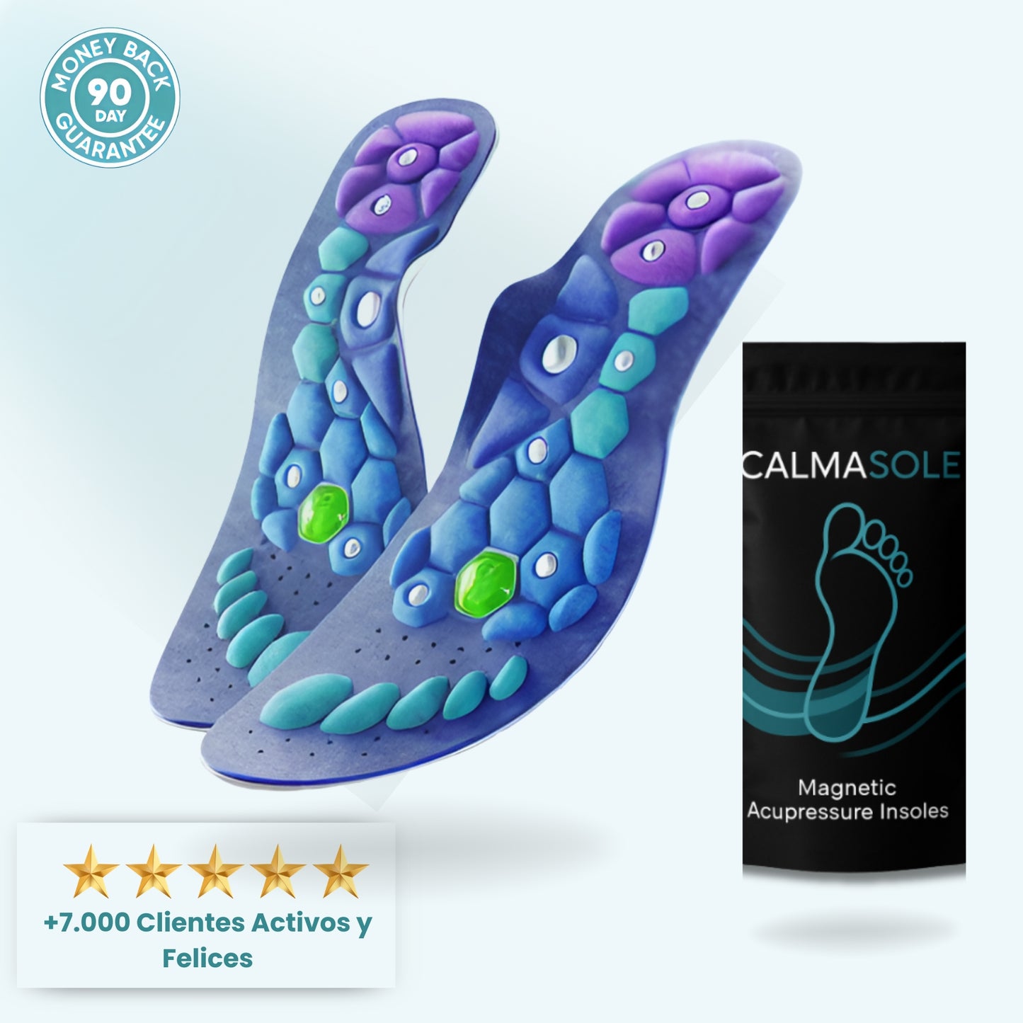 Calmasole™ Plantillas de Magnoterapia y Acupresión